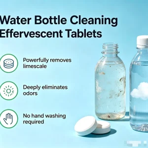 Fast Acting Effervescent Tablets for Travel Bottles Deep Cleaning Without Aftertaste Water Bottle Cleaning Tablets