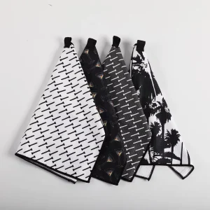 Fast Drying Polyester Kitchen Towel with Pineapple Print for Cafe Use Absorbent Dish & Tea Towel for Cooking
