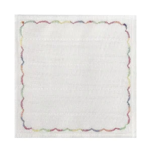 Fiber Dish Cloth Rainbow Overlock Edge Super Absorbent Reusable Household Kitchen Cleaning Towel for Dish Pot Table Wiping