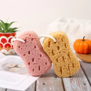 Figure-8 Hanging Dishwashing Scrubber Sponge Scouring Pad, Water-Absorbing PU Sponge