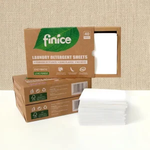 Finice Eco Friendly Super Concentrated Laundry Detergent Sheets with Deep Cleaning & Fabric Softener