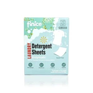 Finice OEM Disposable Solid Eco Friendly Lightweight Super Concentrated Low Foam Fresh Scent Gentle Detergent Sheets Laundry