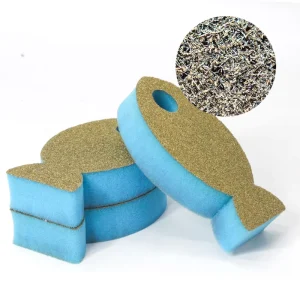 Fish-Shaped Stainless Steel Non-Scratch Sponge Scrubber for Glass, Porcelain, Dishes, and Pots
