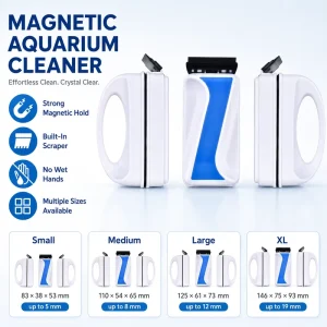 Fish Tank Magnetic Glass Cleaner with Blade Scraper Aquarium Algae Remover OEM/ODM Eco-Friendly
