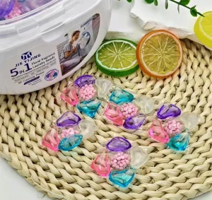 Five in one Apparel Laundry Pods Boxed Floral Fruity Fragrance Long lasting Scent Softening High Concentration Capsules