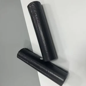 Flat Heat-Seal Disposable PE Mesh Trash Bags with Carrying Handles Gravure Printed