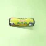Flat-Mouth PE Garbage Bags, 50x60cm, 20 Pieces per Roll, 0.7 Micron Thick, for Kitchen, Bathroom, and Office