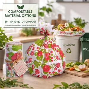 Flat Trash Bags for Home and Office Bins Lightweight PE Garbage Liners Roll and Folded Packing