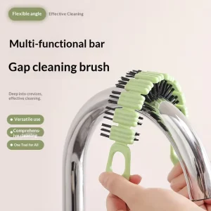 Flexible Bathroom Kitchen Faucet Soft Bristle Cleaning Brush Multi Functional Gap Brush for Sink Bathtub Oil Stain Removal