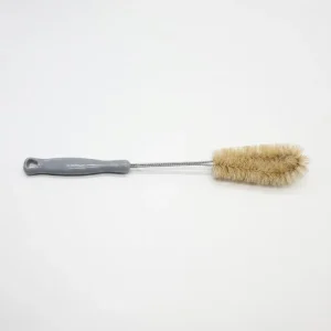 Flexible Long Handle Bottle Cleaning Brush with Natural Boar Hair Bristles for Baby Bottles Cups Tumblers and Thermos