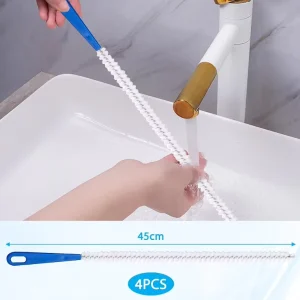Flexible Pipe Dredging Brush with Rotating Handle for Drains Sinks and Sewer Pipes