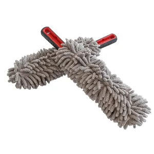 Flexible Soft Chenille Microfiber Auto Detailing Wash Brush with Long Handle and Ergonomic Grip
