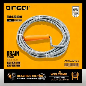 Flexible Spring Drain Clog Remover with Rustproof Steel Wire for Kitchen Sink, Bathroom, and Toilet