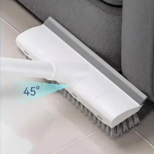 Floor Brush and Scraper Combo with Thick and Soft Bristles for Tough Stains and Fine Surface Care