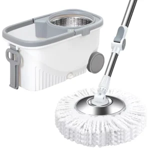 Floor Cleaning Dual Drive Adjustable Rotating Spinning Mops 360 Degree Rotatable Telescopic Handle Four Side Wringing Magic