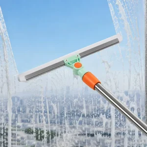 Floor Shower Squeegee Long Straight Plastic Lightweight 180 Rotatable Head Bathroom Wiper TPR Soft Blade Water Scraper Stainless