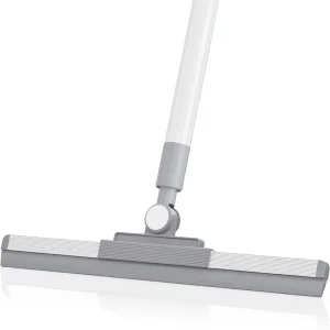 Floor Squeegee 180 Rotating Head 52” Long Handle Broom Window Cleaning Bathroom Tile Garage Concrete Deck Shower Glass