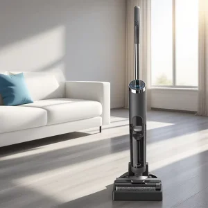 Floor Washer, 17kPa Suction, Low Noise, Electrolytic Disinfection, Hot-Air Drying, Self-Cleaning Mop