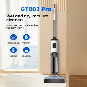 Floor Washer Vacuum Cleaner with Edge Cleaning Design and 45-Minute Working Time