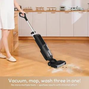 Floor Washer Wet and Dry Vacuum Cleaner and Mop Cordless with Brushless Motor Strong Suction Voice Assistant