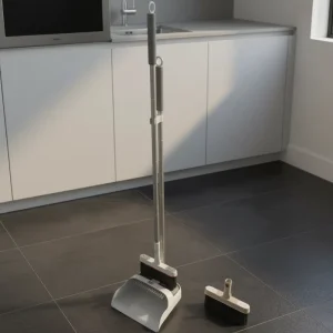Floor Wiper Scoop Dustpan Broom and Dustpan Combo Foldable Extendable Household Items Plastic Magnetic Broom Dustpan Set