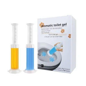 Flower Gel Toilet Bowl Freshener Limescale and Stain Remover Syringe Stamp