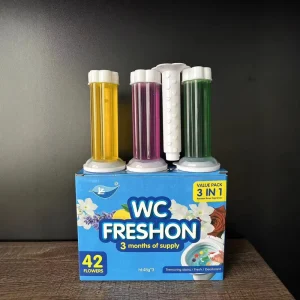 Flower Gel Toilet Cleaner and Deodorizer with Syringes