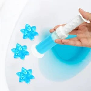 Flower Gel Toilet Cleaner and Deodorizer with Syringes
