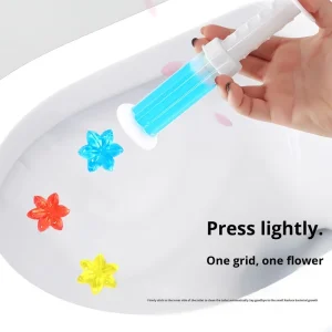 Flower Gel Toilet Deodorizer & Odor Remover Fresh Scent Powerful Descaling Cleaner From Other Country