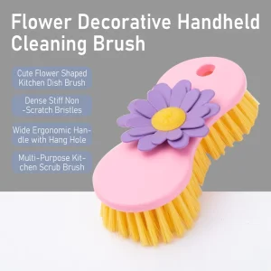 Flower Handheld Scrub Cleaning Brush for Clothes and Shoes