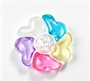 Flower Shape Laundry Detergent Pods Multi Chamber Design Water Soluble PVA Washing Capsules Custom OEM Factory Lessive