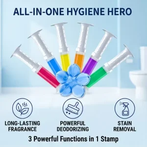 Flower-Shaped Automatic Eco-Friendly Toilet Cleaning Gel 45g Long-Lasting Freshener