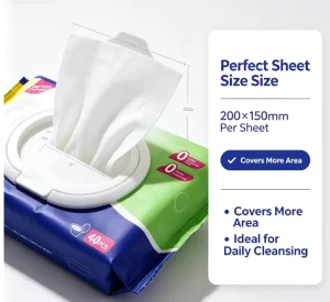 Flushable Adult Wet Wipes Spunlace Non-Woven Dispersible Toilet Tissue Septic-Safe & Biodegradable Cleaning Supplies