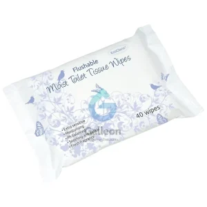 Flushable Biodegradable Non-Woven Toilet Paper Wipes 150x200mm Alcohol-Free Hypoallergenic