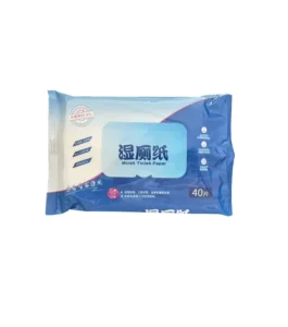 Flushable Eco Friendly and Biodegradable Non Woven Paper Feminine Toilet Wet Wipes 80pcs Bag for Household Cleaning