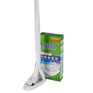 Flushable Toilet Bowl Brush Wand with 12 Count Cleaner Refill Pads