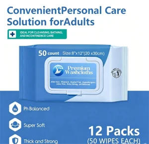 Flushable Wet Eco-Friendly Toilet Wipes Adults 100 Bags Scented Large Bath Wipes Hospital Bathing Body Bath Kit