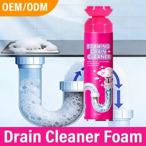 Foam Drain Cleaner Spray and Pipe Clog Remover for Kitchen and Bathroom Sinks, Odor Eliminator