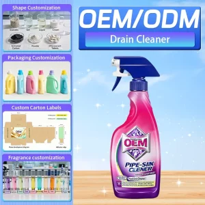 Foam Drain Pipe Cleaner Spray for Hair Grease and Clogs