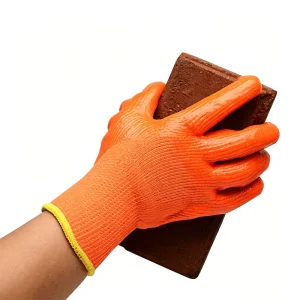 Foam Nitrile Coated Gloves 15 Gauge Gray Nylon Spandex Glove with Black Foam Nitrile Coating on Palm Work Gloves