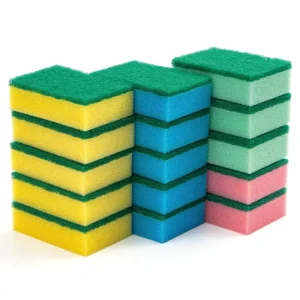 Foamstar Washing up Scrub Sponge Dish Cleaning Scouring Sponge Pads Synthetic Scourer Sponges