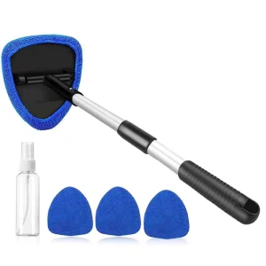 Fog Water Dust Remove Cleaning Cloth Brush Car Windshield Cleaning Tool with Extendable Handle