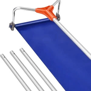 Foldable 4.5m Telescopic Roof Snow Rake PE Cloth Head Aluminum Pole Snow Shovel for Home Rooftop Snow Removal