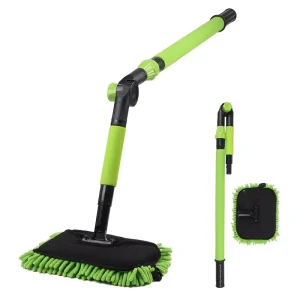 Foldable Cleaning Roof Square Chenille Aluminum ABS PP EVA Extendable Green Wash Brush and Mop
