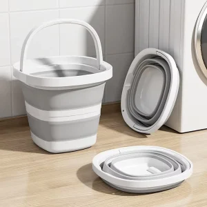 Foldable Collapsible Plastic Water Bucket with Handle 10L Large Capacity Multi Purpose Durable Portable