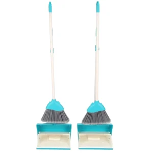 Foldable Home Kitchen Office Sweeping Broom Brush Set Long Handle Broom and Dustpan Set with Color Box Ready to Ship
