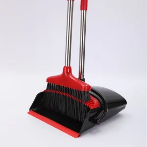 Foldable Storage Broom Set with Dense Soft Bristles Windproof Large Capacity Plastic PP Dustpan