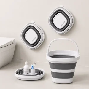 Folding Retractable Plastic Bucket for Outdoor, Car, Fishing, Foot Soaking and Laundry Use