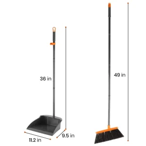 Folding Standing Storage Household Cleaning Set Thickened Dustpan Soft Rotatable Broom Seamless Plastic Adhesive Floor PP Broom