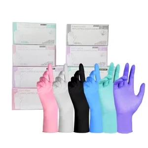 Food Grade 100-Count Black Vinyl Nitrile Disposable Gloves Powder-Free